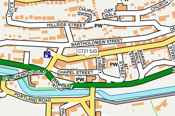 CT21 5JG map - OS OpenMap – Local (Ordnance Survey) CT21 5JG map - OS OpenMap – Local (Ordnance Survey)