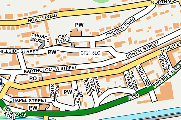 CT21 5LG map - OS OpenMap – Local (Ordnance Survey) CT21 5LG map - OS OpenMap – Local (Ordnance Survey)