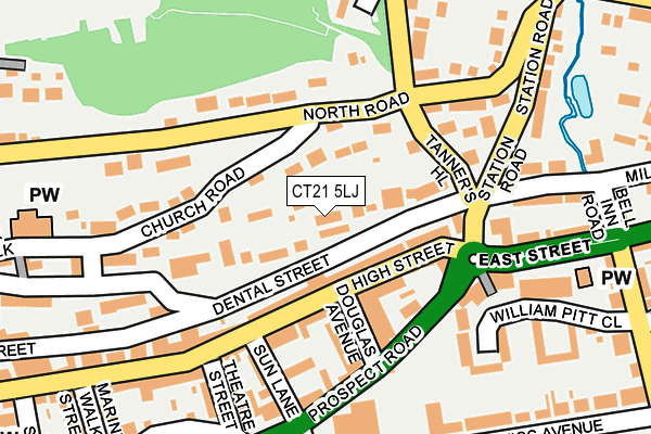 CT21 5LJ map - OS OpenMap – Local (Ordnance Survey) CT21 5LJ map - OS OpenMap – Local (Ordnance Survey)
