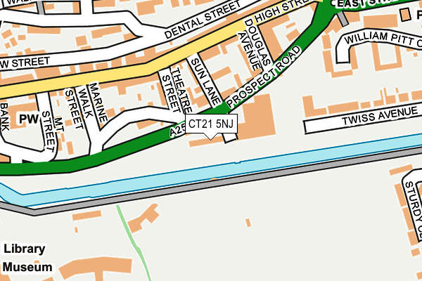 CT21 5NJ map - OS OpenMap – Local (Ordnance Survey) CT21 5NJ map - OS OpenMap – Local (Ordnance Survey)