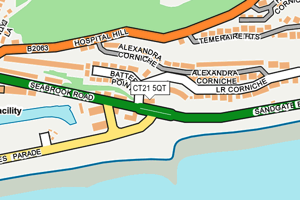 CT21 5QT map - OS OpenMap – Local (Ordnance Survey) CT21 5QT map - OS OpenMap – Local (Ordnance Survey)