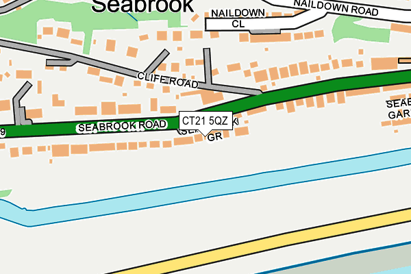 CT21 5QZ map - OS OpenMap – Local (Ordnance Survey)