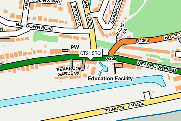 CT21 5RQ map - OS OpenMap – Local (Ordnance Survey) CT21 5RQ map - OS OpenMap – Local (Ordnance Survey)