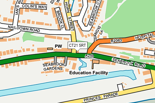 CT21 5RT map - OS OpenMap – Local (Ordnance Survey) CT21 5RT map - OS OpenMap – Local (Ordnance Survey)