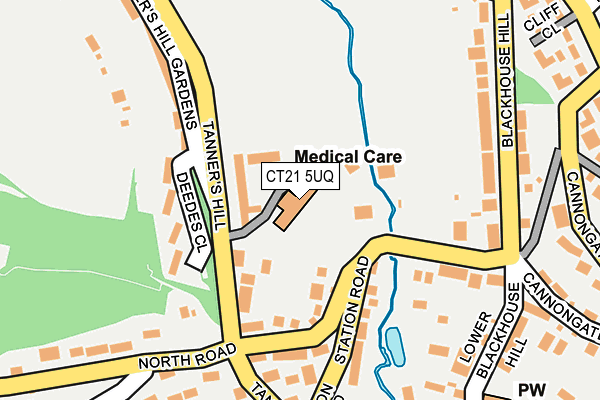 CT21 5UQ map - OS OpenMap – Local (Ordnance Survey) CT21 5UQ map - OS OpenMap – Local (Ordnance Survey)