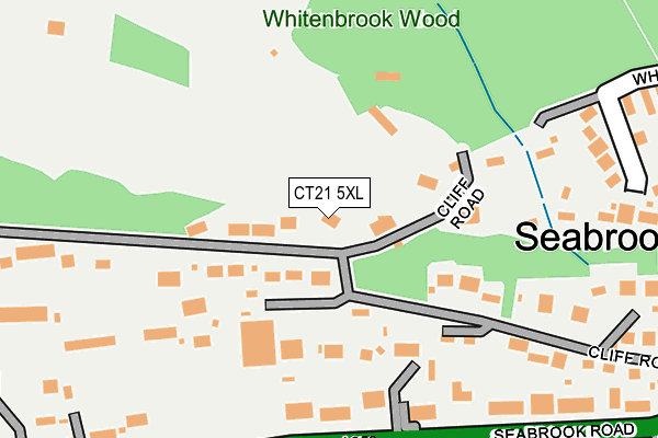CT21 5XL map - OS OpenMap – Local (Ordnance Survey) CT21 5XL map - OS OpenMap – Local (Ordnance Survey)