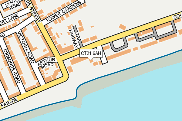 CT21 6AH map - OS OpenMap – Local (Ordnance Survey) CT21 6AH map - OS OpenMap – Local (Ordnance Survey)