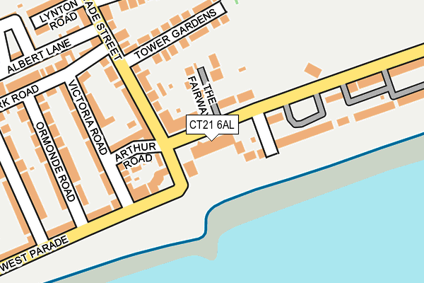 CT21 6AL map - OS OpenMap – Local (Ordnance Survey) CT21 6AL map - OS OpenMap – Local (Ordnance Survey)