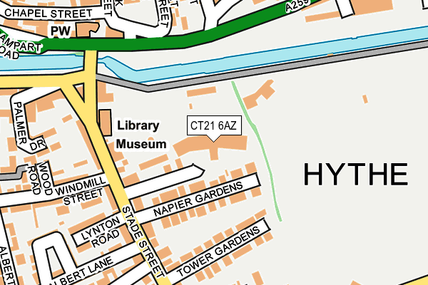CT21 6AZ map - OS OpenMap – Local (Ordnance Survey) CT21 6AZ map - OS OpenMap – Local (Ordnance Survey)