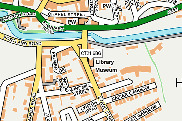 CT21 6BG map - OS OpenMap – Local (Ordnance Survey)