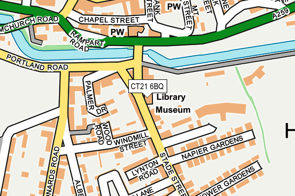 CT21 6BQ map - OS OpenMap – Local (Ordnance Survey) CT21 6BQ map - OS OpenMap – Local (Ordnance Survey)