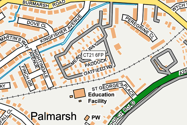 CT21 6FP map - OS OpenMap – Local (Ordnance Survey) CT21 6FP map - OS OpenMap – Local (Ordnance Survey)