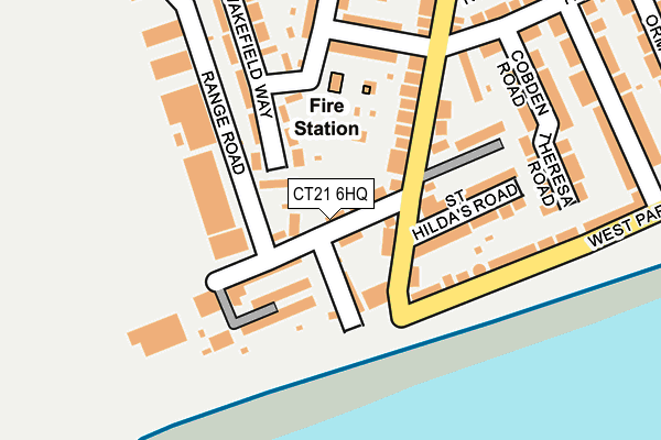 CT21 6HQ map - OS OpenMap – Local (Ordnance Survey)