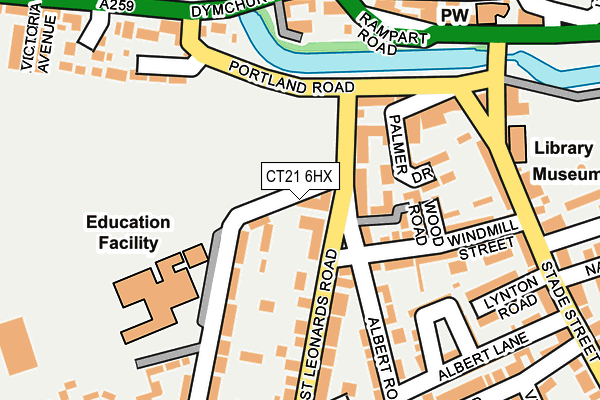 CT21 6HX map - OS OpenMap – Local (Ordnance Survey) CT21 6HX map - OS OpenMap – Local (Ordnance Survey)
