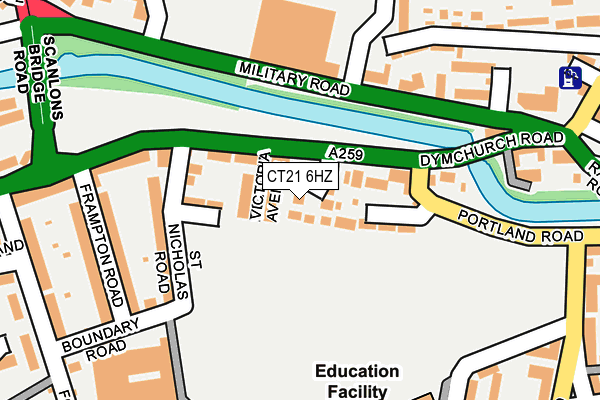 CT21 6HZ map - OS OpenMap – Local (Ordnance Survey)