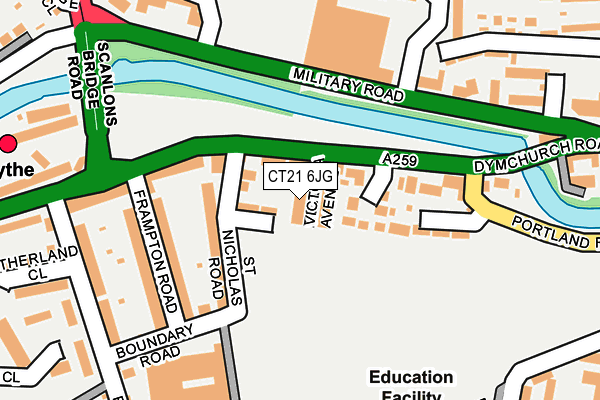 CT21 6JG map - OS OpenMap – Local (Ordnance Survey) CT21 6JG map - OS OpenMap – Local (Ordnance Survey)
