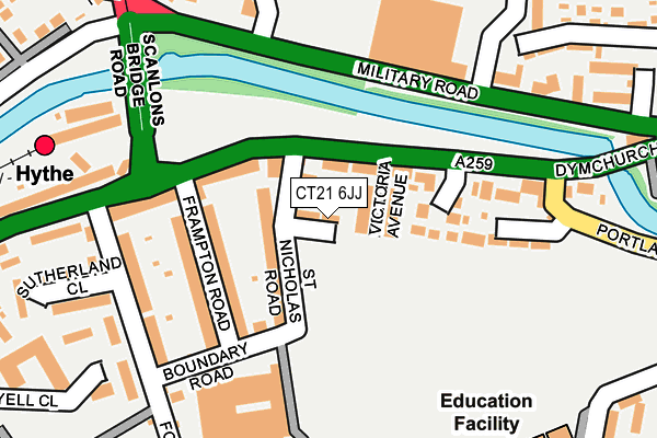 CT21 6JJ map - OS OpenMap – Local (Ordnance Survey) CT21 6JJ map - OS OpenMap – Local (Ordnance Survey)