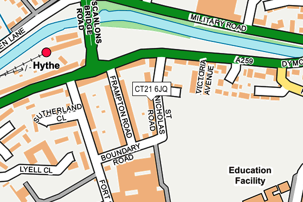 CT21 6JQ map - OS OpenMap – Local (Ordnance Survey) CT21 6JQ map - OS OpenMap – Local (Ordnance Survey)