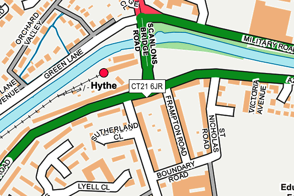 CT21 6JR map - OS OpenMap – Local (Ordnance Survey) CT21 6JR map - OS OpenMap – Local (Ordnance Survey)