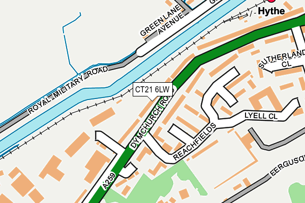 CT21 6LW map - OS OpenMap – Local (Ordnance Survey) CT21 6LW map - OS OpenMap – Local (Ordnance Survey)