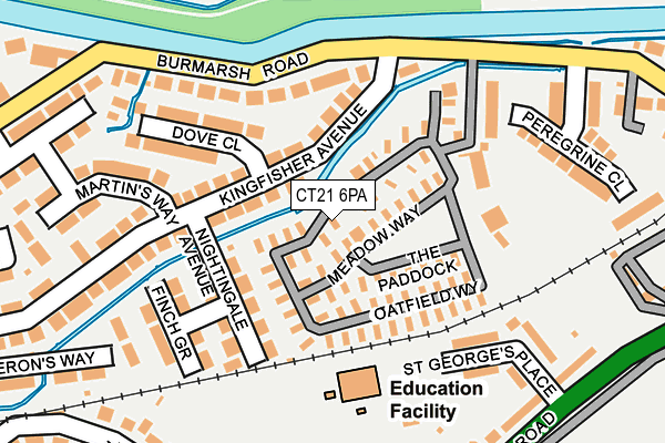 CT21 6PA map - OS OpenMap – Local (Ordnance Survey) CT21 6PA map - OS OpenMap – Local (Ordnance Survey)