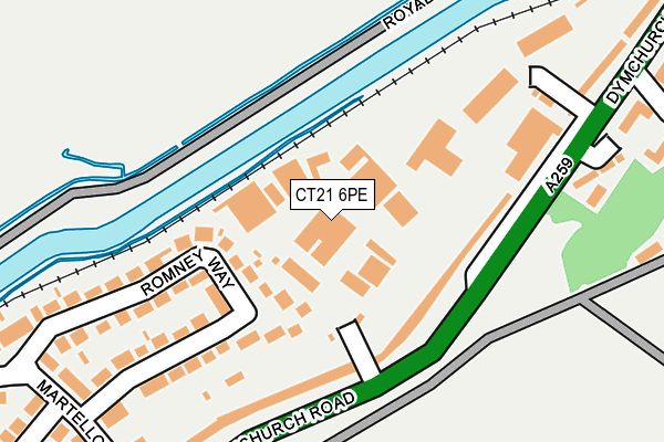 CT21 6PE map - OS OpenMap – Local (Ordnance Survey) CT21 6PE map - OS OpenMap – Local (Ordnance Survey)