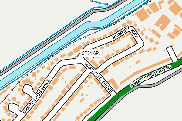CT21 6PJ map - OS OpenMap – Local (Ordnance Survey) CT21 6PJ map - OS OpenMap – Local (Ordnance Survey)