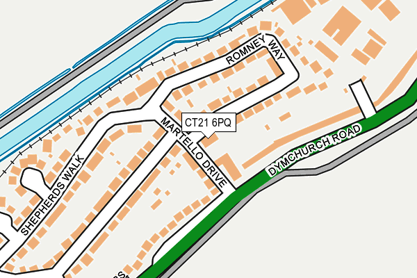 CT21 6PQ map - OS OpenMap – Local (Ordnance Survey) CT21 6PQ map - OS OpenMap – Local (Ordnance Survey)