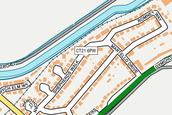 CT21 6PW map - OS OpenMap – Local (Ordnance Survey) CT21 6PW map - OS OpenMap – Local (Ordnance Survey)