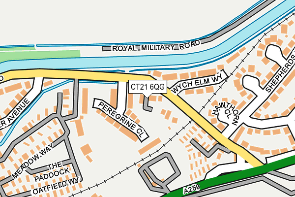 CT21 6QG map - OS OpenMap – Local (Ordnance Survey) CT21 6QG map - OS OpenMap – Local (Ordnance Survey)