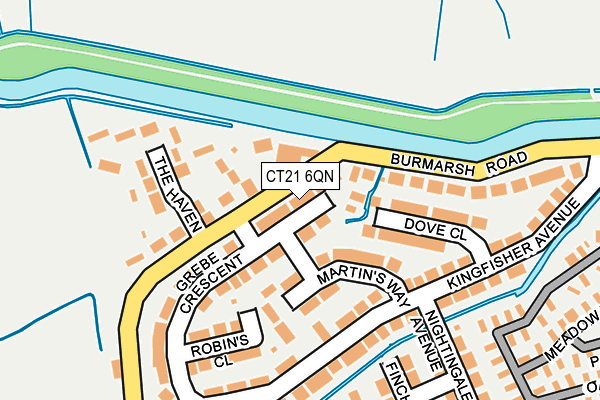 CT21 6QN map - OS OpenMap – Local (Ordnance Survey) CT21 6QN map - OS OpenMap – Local (Ordnance Survey)