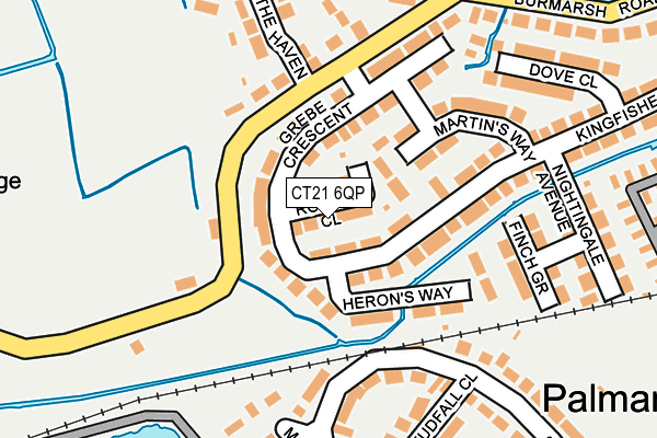 CT21 6QP map - OS OpenMap – Local (Ordnance Survey) CT21 6QP map - OS OpenMap – Local (Ordnance Survey)