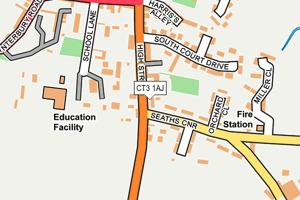 CT3 1AJ map - OS OpenMap – Local (Ordnance Survey) CT3 1AJ map - OS OpenMap – Local (Ordnance Survey)