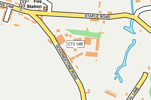 CT3 1AR map - OS OpenMap – Local (Ordnance Survey) CT3 1AR map - OS OpenMap – Local (Ordnance Survey)