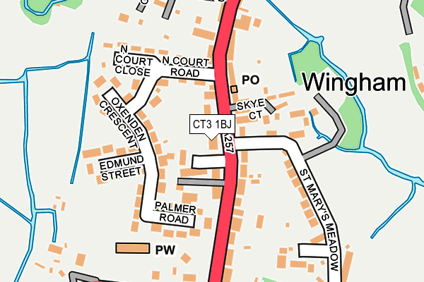 CT3 1BJ map - OS OpenMap – Local (Ordnance Survey) CT3 1BJ map - OS OpenMap – Local (Ordnance Survey)