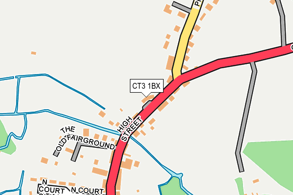 CT3 1BX map - OS OpenMap – Local (Ordnance Survey)