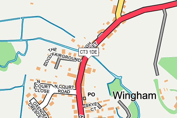 CT3 1DE map - OS OpenMap – Local (Ordnance Survey) CT3 1DE map - OS OpenMap – Local (Ordnance Survey)