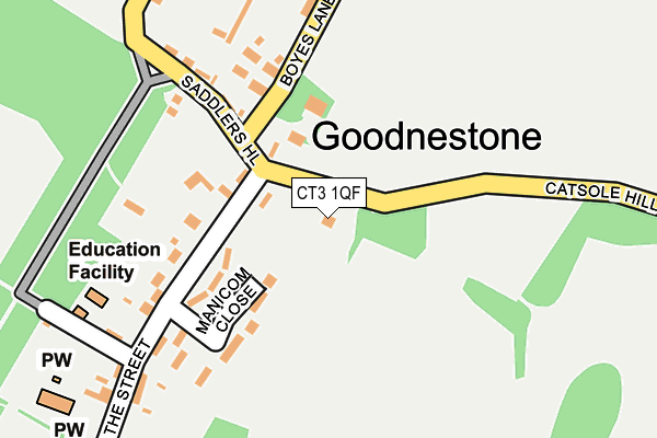 CT3 1QF map - OS OpenMap – Local (Ordnance Survey) CT3 1QF map - OS OpenMap – Local (Ordnance Survey)