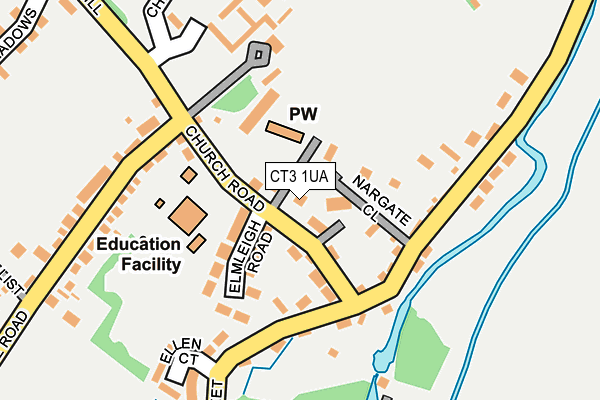 CT3 1UA map - OS OpenMap – Local (Ordnance Survey) CT3 1UA map - OS OpenMap – Local (Ordnance Survey)