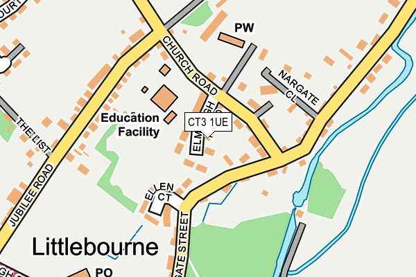 CT3 1UE map - OS OpenMap – Local (Ordnance Survey) CT3 1UE map - OS OpenMap – Local (Ordnance Survey)
