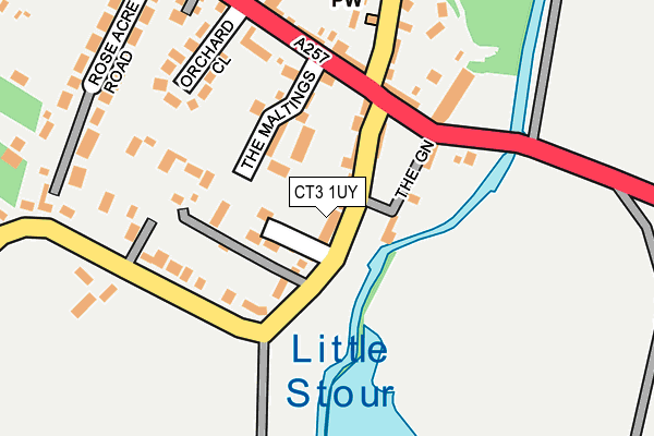 CT3 1UY map - OS OpenMap – Local (Ordnance Survey) CT3 1UY map - OS OpenMap – Local (Ordnance Survey)