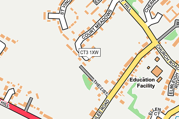 CT3 1XW map - OS OpenMap – Local (Ordnance Survey) CT3 1XW map - OS OpenMap – Local (Ordnance Survey)