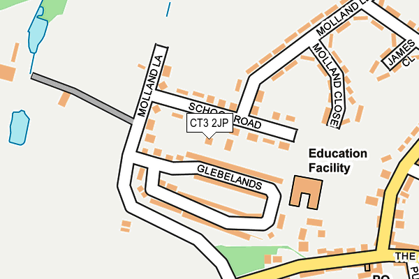 CT3 2JP map - OS OpenMap – Local (Ordnance Survey) CT3 2JP map - OS OpenMap – Local (Ordnance Survey)