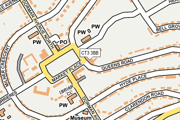 CT3 3BB map - OS OpenMap – Local (Ordnance Survey) CT3 3BB map - OS OpenMap – Local (Ordnance Survey)