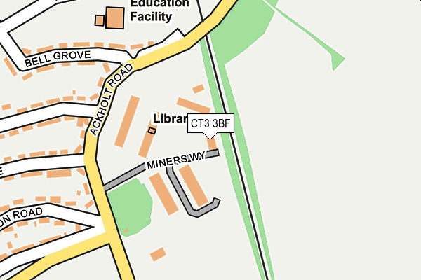 CT3 3BF map - OS OpenMap – Local (Ordnance Survey) CT3 3BF map - OS OpenMap – Local (Ordnance Survey)