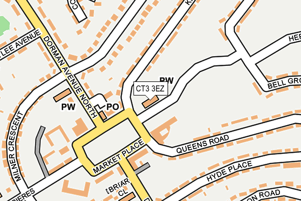 CT3 3EZ map - OS OpenMap – Local (Ordnance Survey) CT3 3EZ map - OS OpenMap – Local (Ordnance Survey)