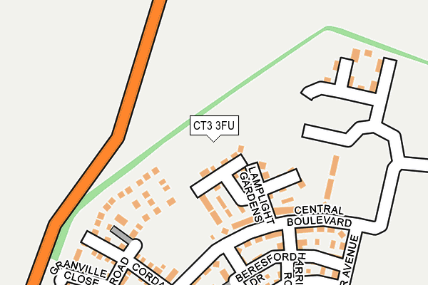 CT3 3FU map - OS OpenMap – Local (Ordnance Survey) CT3 3FU map - OS OpenMap – Local (Ordnance Survey)