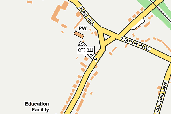 CT3 3JJ map - OS OpenMap – Local (Ordnance Survey) CT3 3JJ map - OS OpenMap – Local (Ordnance Survey)