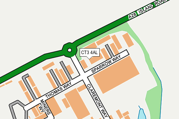 CT3 4AL map - OS OpenMap – Local (Ordnance Survey)
