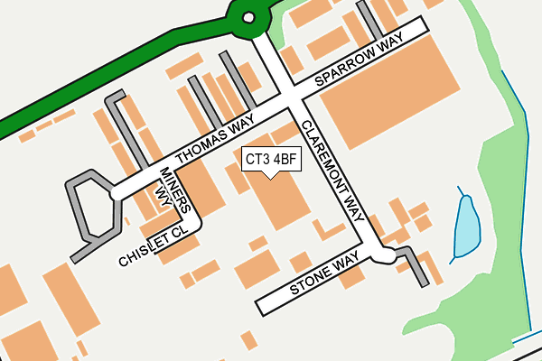 CT3 4BF map - OS OpenMap – Local (Ordnance Survey) CT3 4BF map - OS OpenMap – Local (Ordnance Survey)